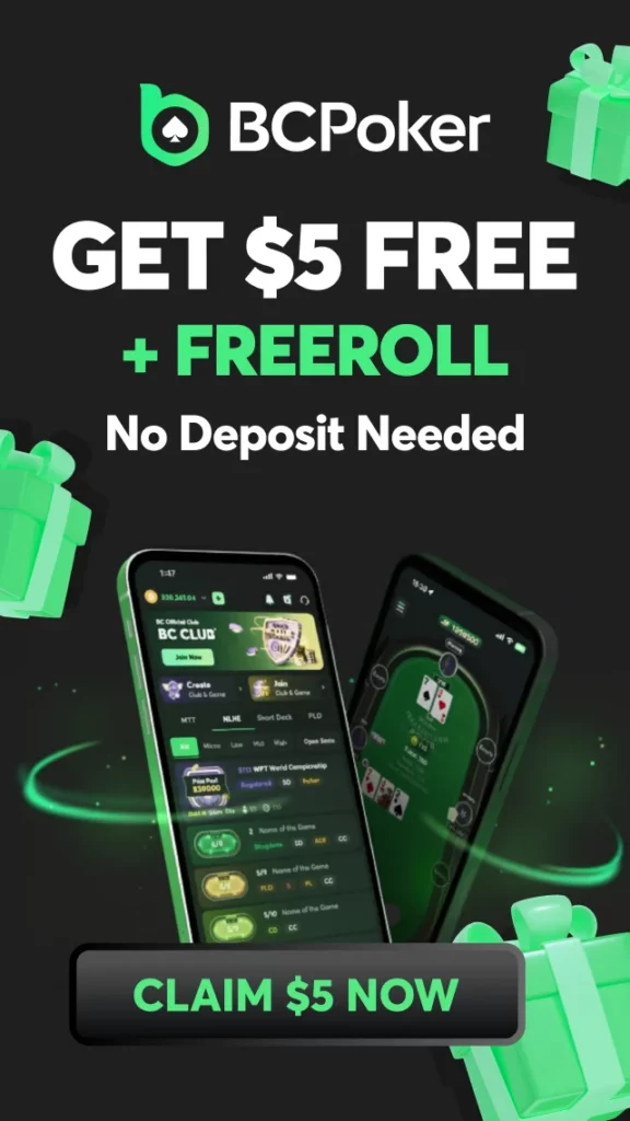 Get bonus for Mobile Application BC poker